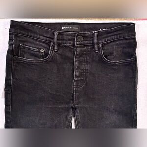 Men’s Purple Brand P001 Slim Low Rise Black Jeans Size 30